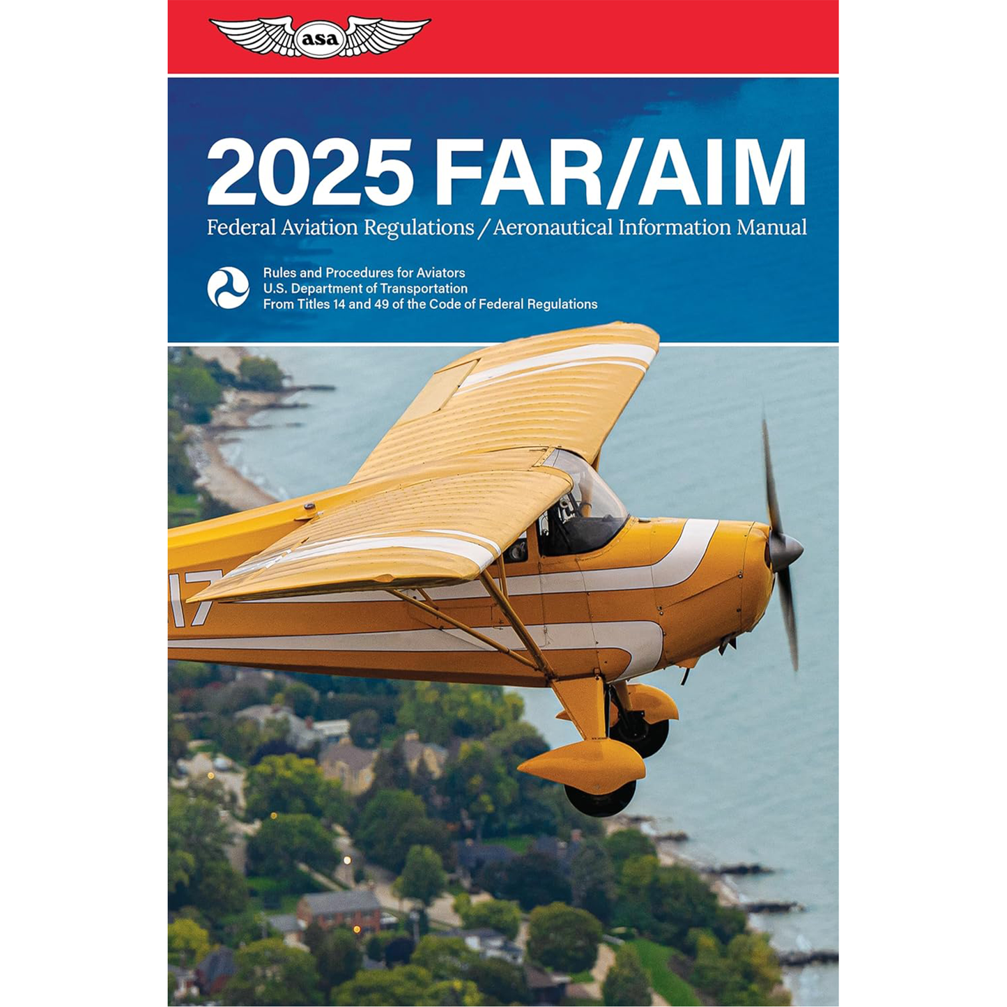 DIY Kit 2025 ASA FAR/AIM Book + 50 Tabs for Private Pilot License - VFR Kit