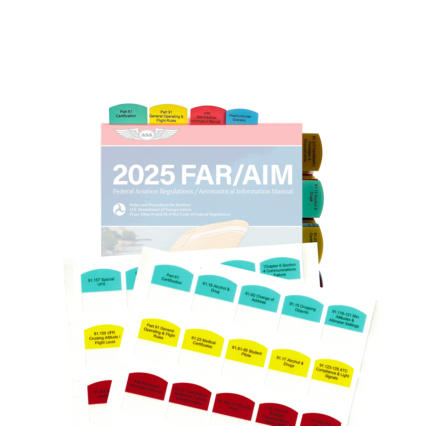 Tabs for FAR/AIM 2025/2024 for Private Pilot License - VFR - 50 tabs