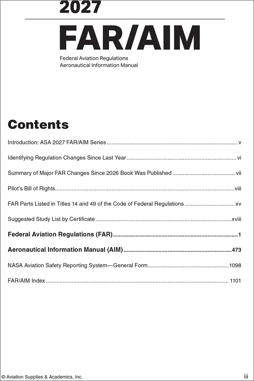 2027 ASA FAR/AIM Regulations Book