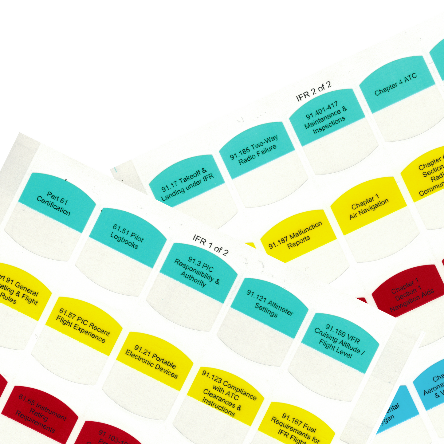 Tabs for FAR/AIM 2025/2024 for Instrument Flight Rules - IFR - 50 tabs