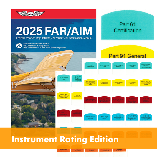 DIY Kit 2025 ASA FAR/AIM Book + 50 Tabs for Instrument Flight Rules - IFR Kit