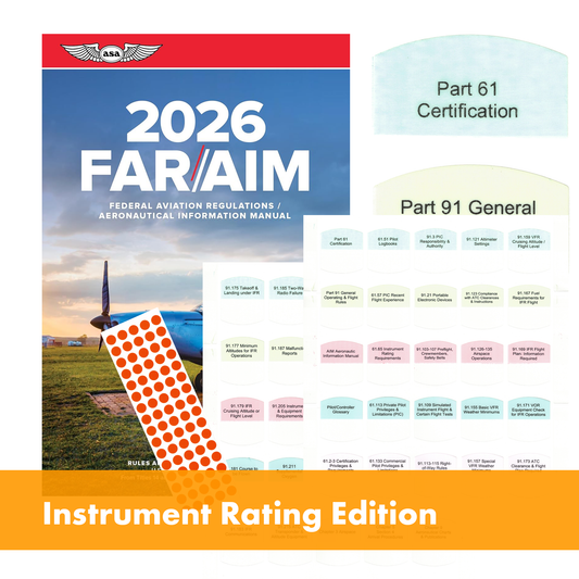 DIY Kit 2026 ASA FAR/AIM Book + 50 Tabs for Instrument Flight Rules - IFR Kit