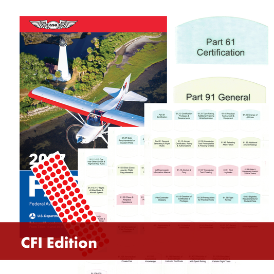 DIY Kit 2027 ASA FAR/AIM Book + 75 Tabs for Certified Flight Instructor - CFI Kit
