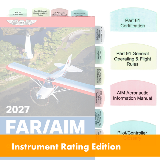 Tabs for FAR/AIM 2027/2026 for Instrument Flight Rules - IFR - 50 tabs