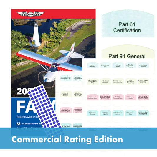 DIY Kit 2027 ASA FAR/AIM Book + 50 Tabs for Commercial Rating - Commercial Kit