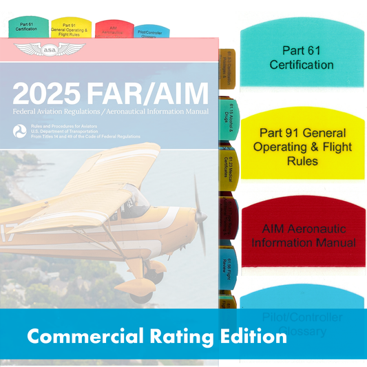 Tabs for FAR/AIM 2025/2024 for Commercial Rating - 49 tabs