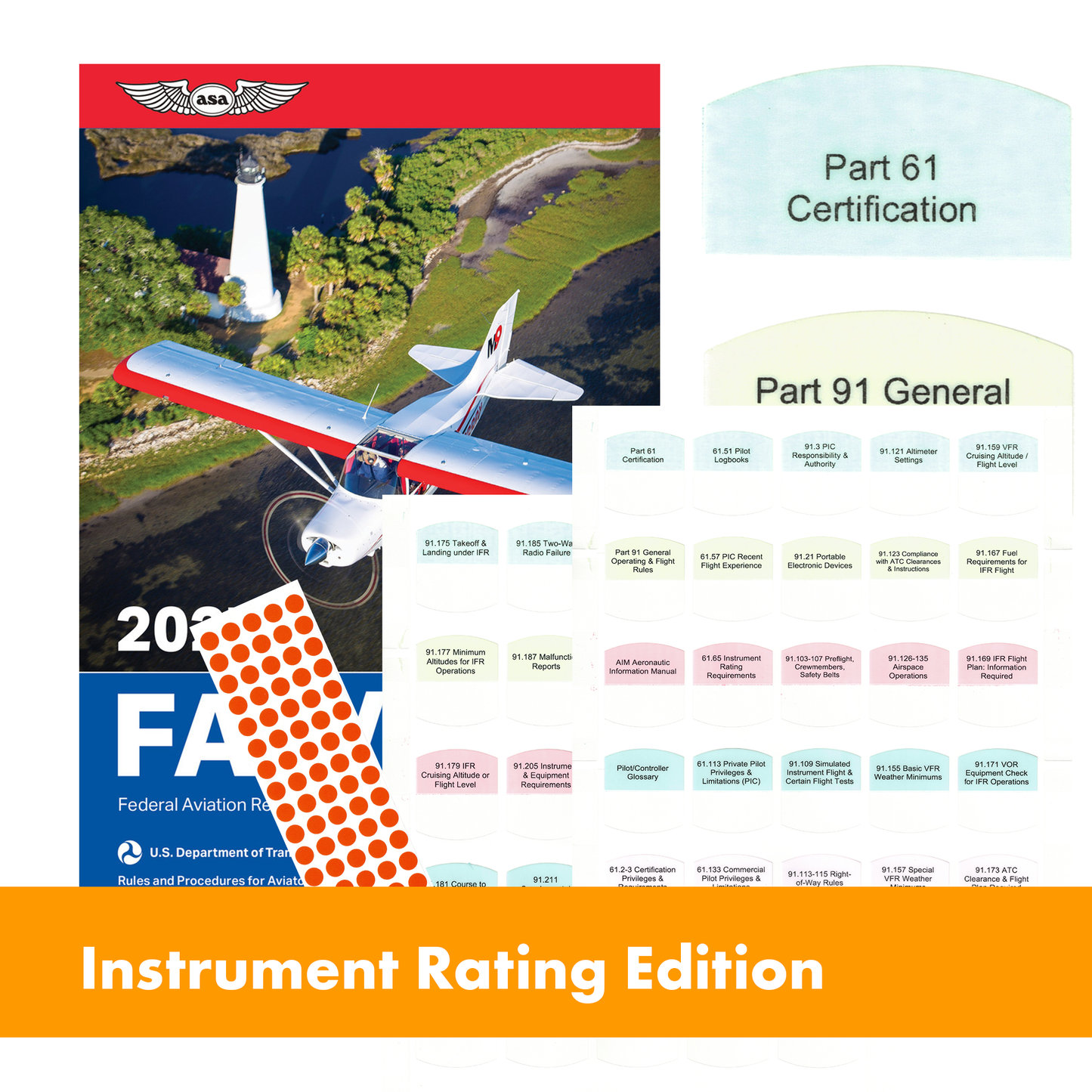 DIY Kit 2027 ASA FAR/AIM Book + 50 Tabs for Instrument Flight Rules - IFR Kit